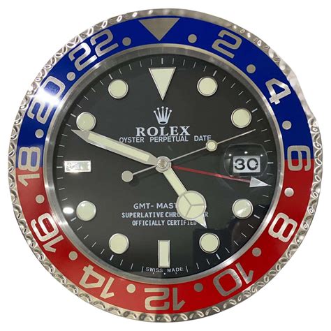 rolex wall clock replica|rolex pepsi wall clock.